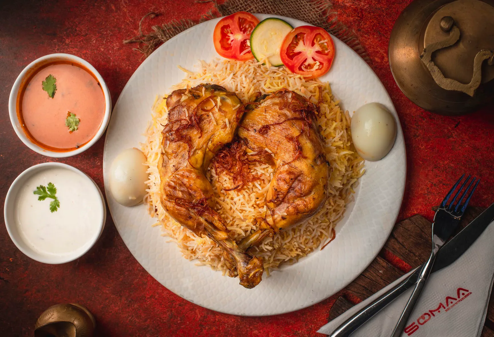 Somaa chicken biryani